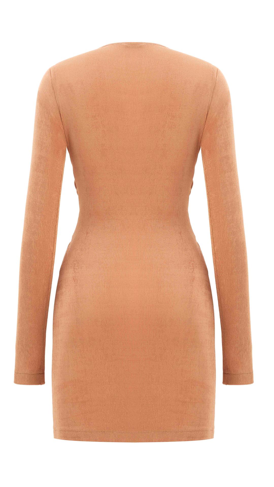 CAMEL KNITTED DRESS