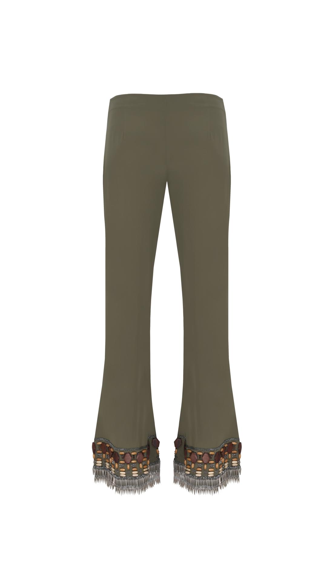 BEADED EMBROIDERED TROUSERS