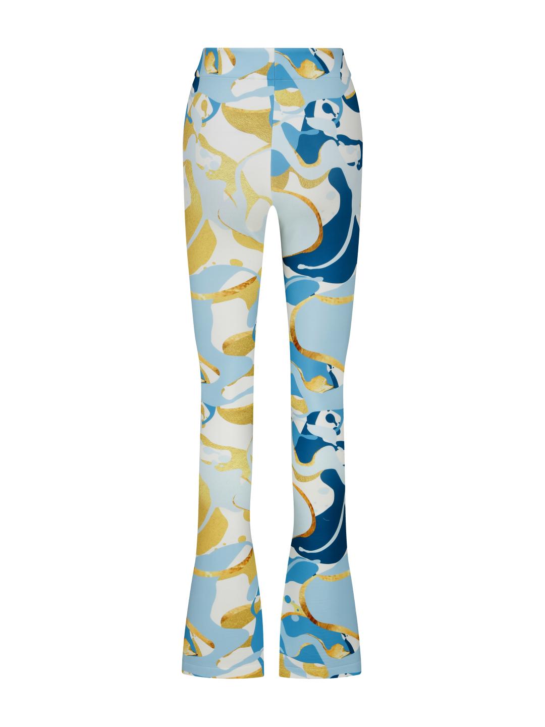 BLUE PATTERNED TROUSERS